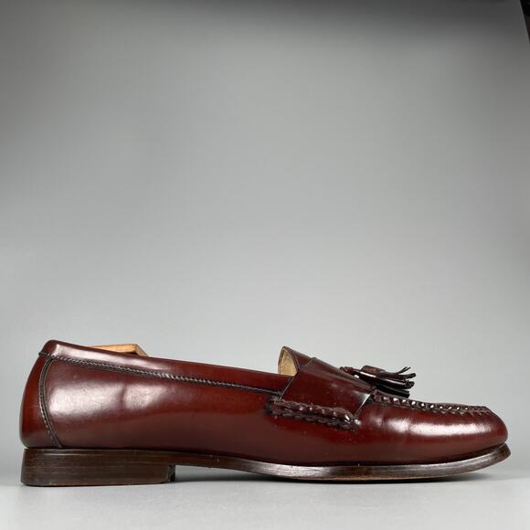 Cole Haan Pinch Men\'s 13 D Brown Leather Slip On Tassel Loafers Dress Shoes EUC main image 9